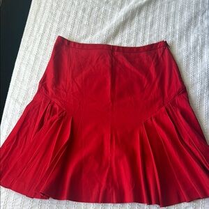 RED Valentino Vibrant pleaded Red Mini Skirt